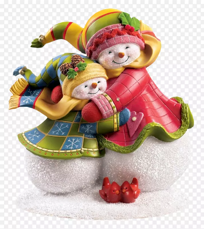 女儿雕像孩子雪地爸爸-创意可爱的雪人