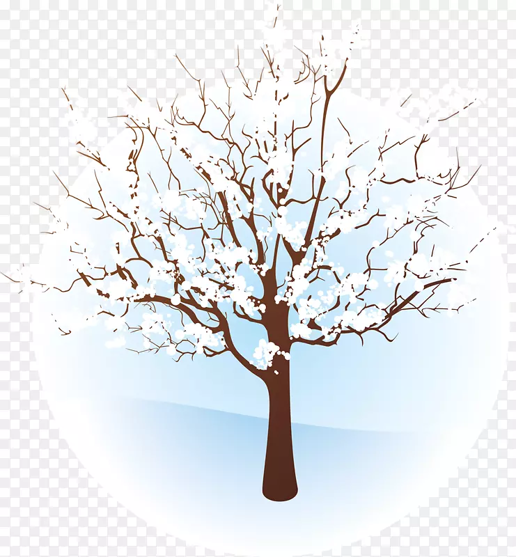 冬季树枝剪贴画-树枝