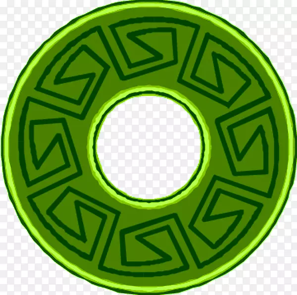 圆绿环-绿环图案