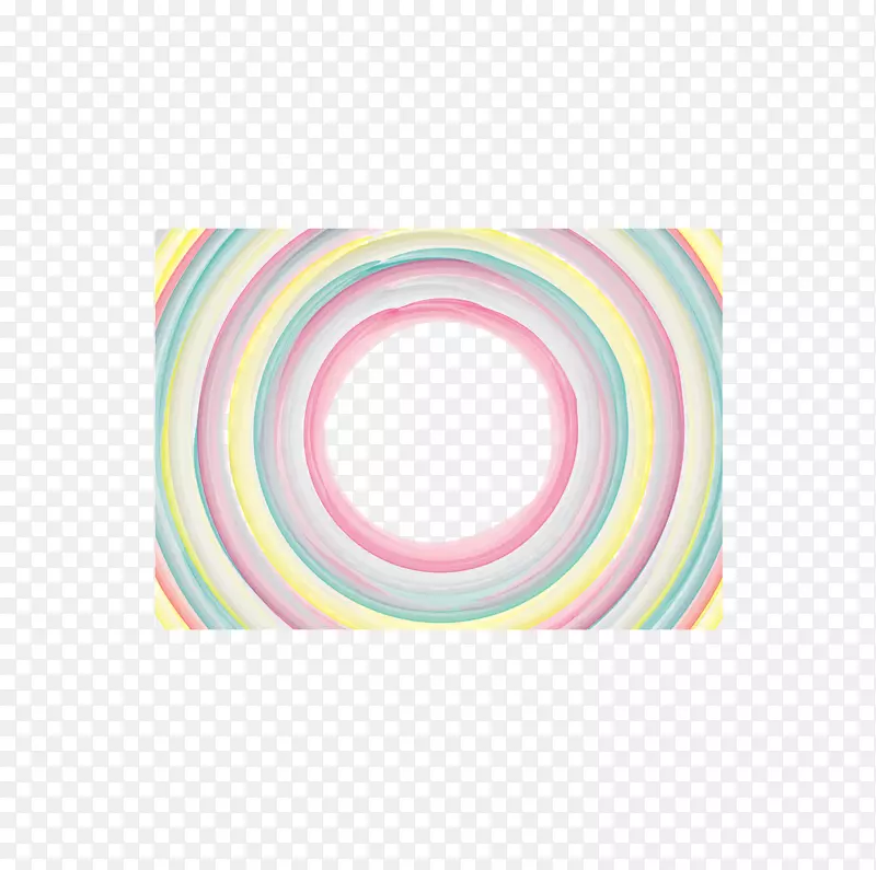 圆形图案-彩色画笔环
