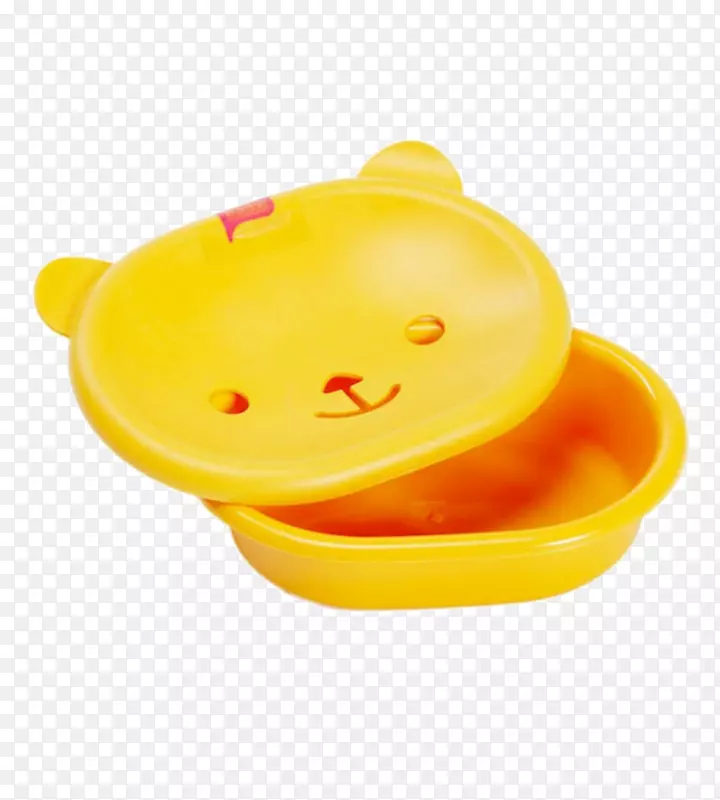 黄蝴蝶透明半透明-可爱的黄色肥皂盒