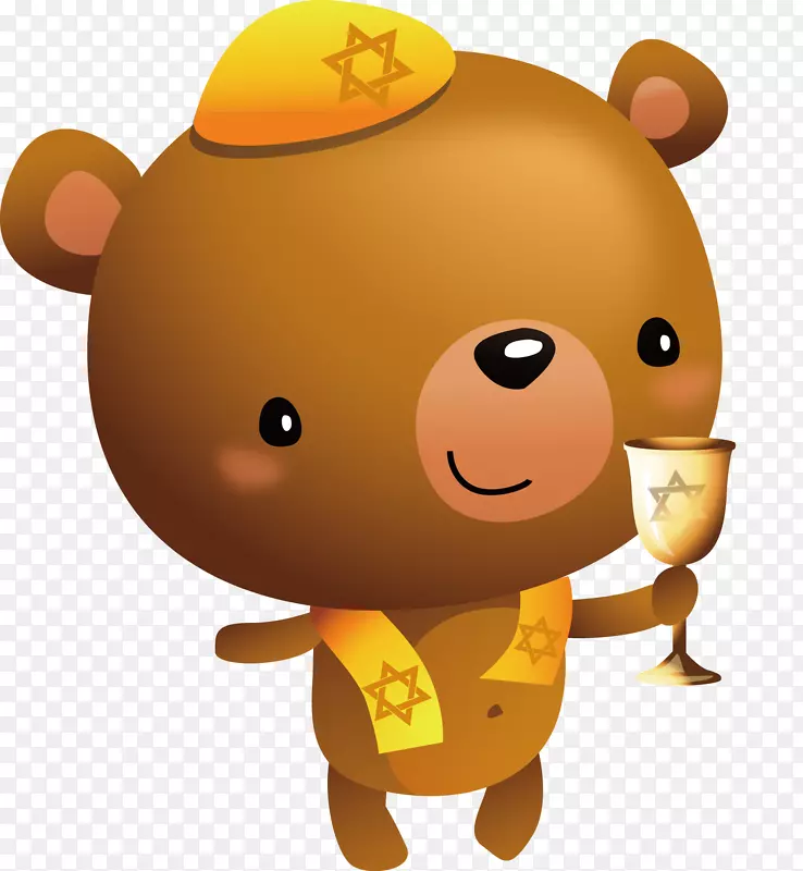 熊光明节卡通贺卡熊画动物