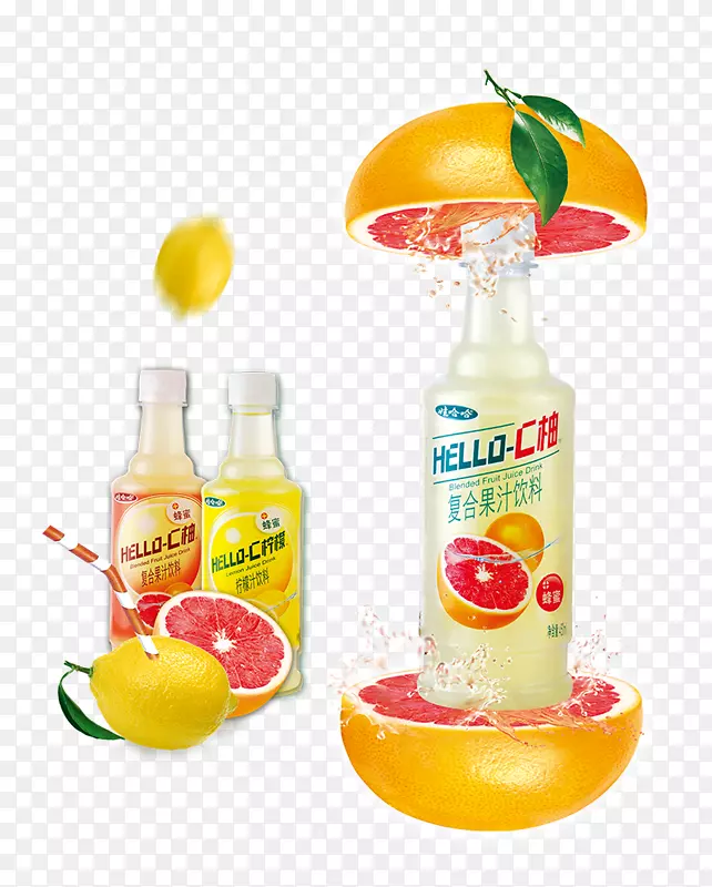 软饮料橙汁饮料-创意哇哈哈​​复合果汁饮料