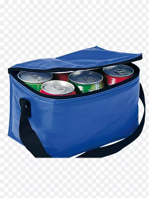 热袋冷却器隔热推广.蓝色冰饮料