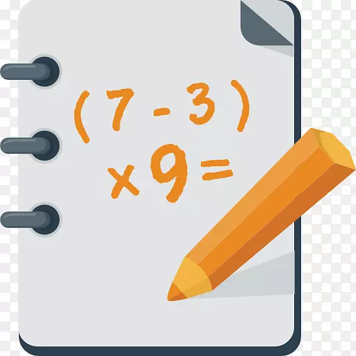 数学工作表习题乘法图标-练习本