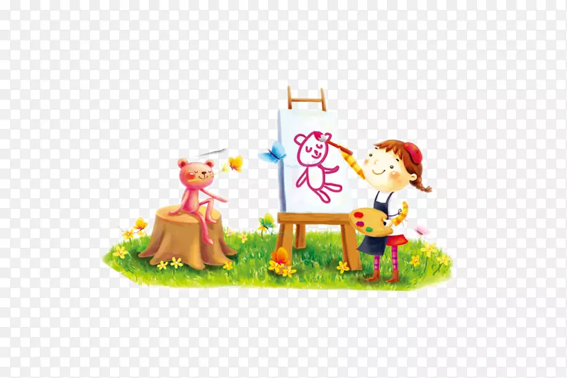 儿童绘画艺术水彩画壁纸儿童绘画