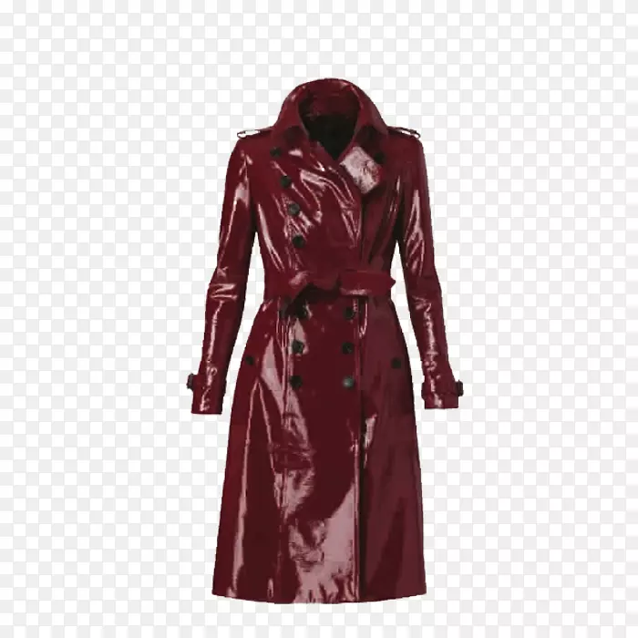 巴宝莉系列时装-葡萄酒红大衣