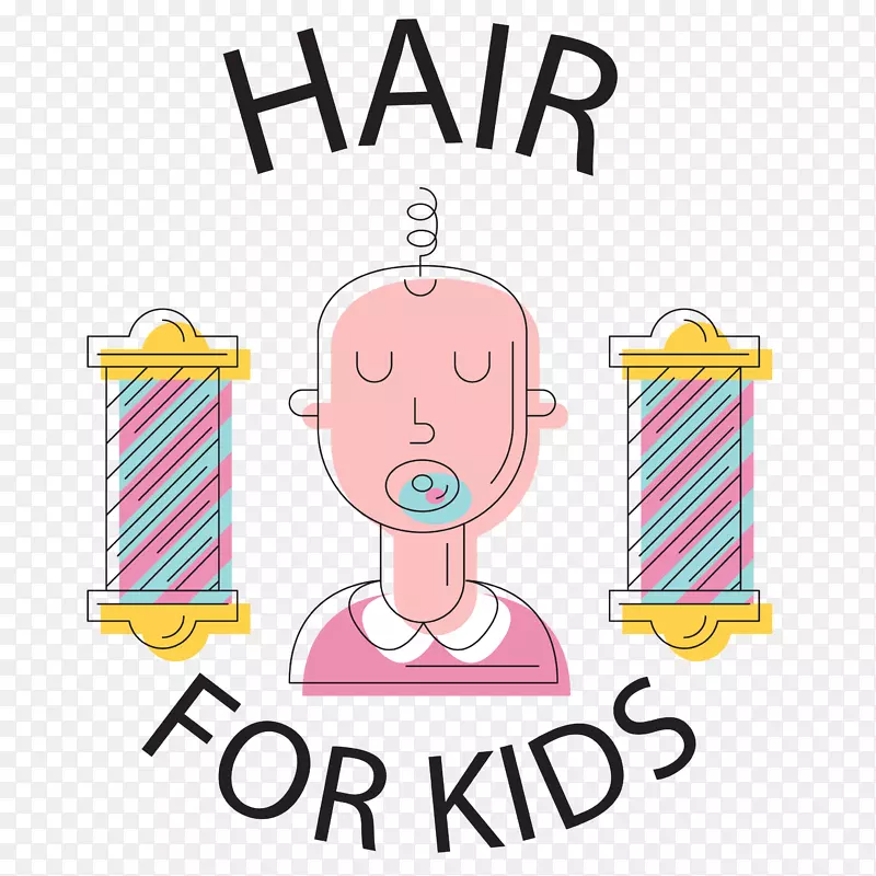 儿童理发师发护理发型剪贴画.儿童理发师