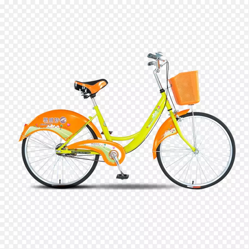 自行车车架自行车车轮公路自行车赛车自行车橙色自行车