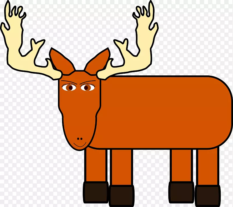 驼鹿动画剪贴画-免费驼鹿剪贴画