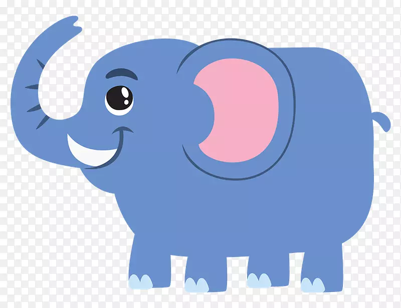 大象蓝免费内容剪辑艺术-有趣的大象卡通