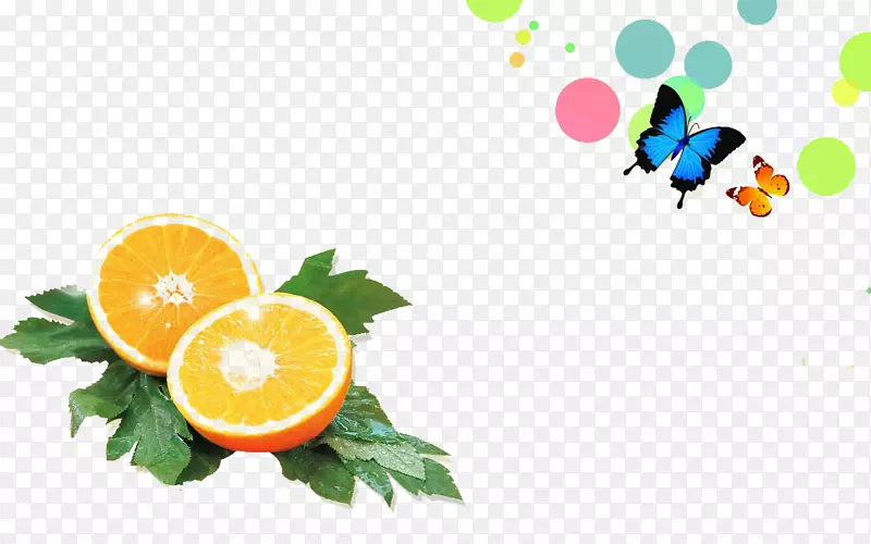 橙汁桌面壁纸.橙色装饰图案