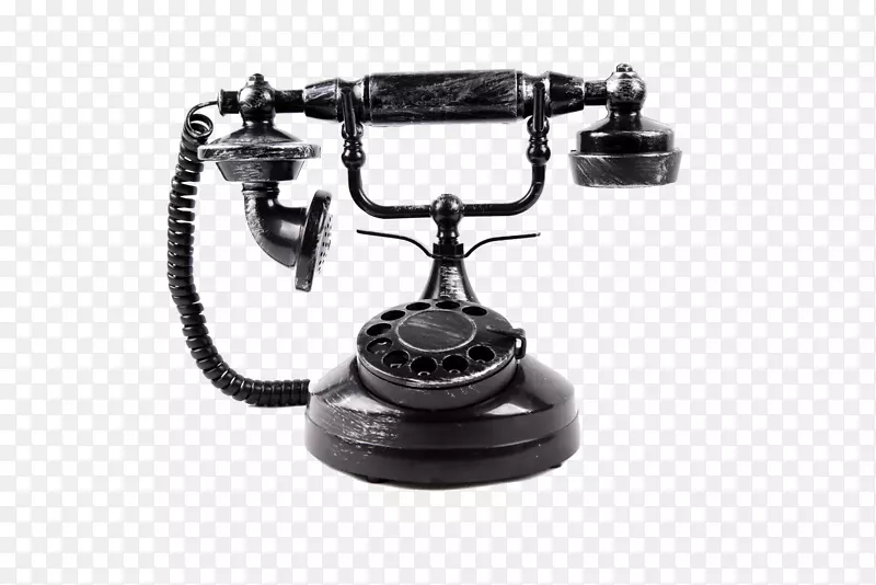 电话呼叫移动电话旋转式拨号家庭和商务电话老式黑色电话