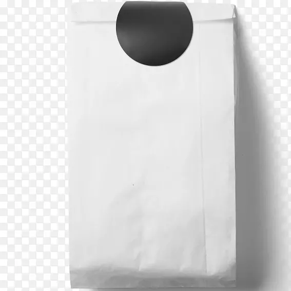 白色黑色长方形-白色食物袋