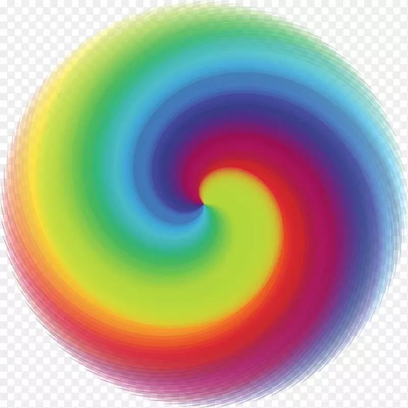 彩虹圆可伸缩图形剪辑艺术彩虹漩涡剪贴画
