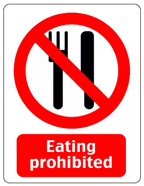 食用危险剪贴画警告标志.禁止剪贴画