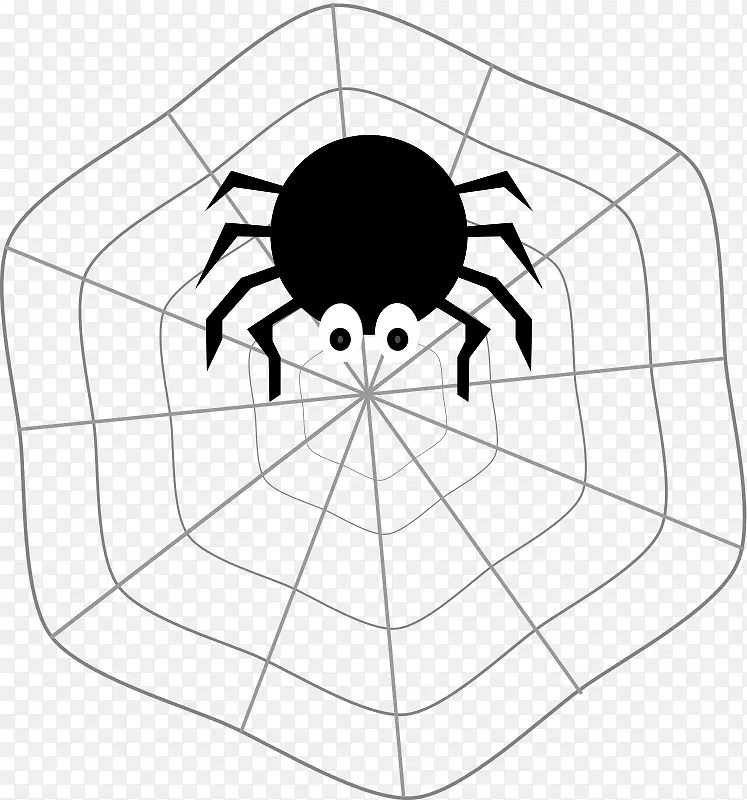 红背蜘蛛网剪贴画-蜘蛛动画
