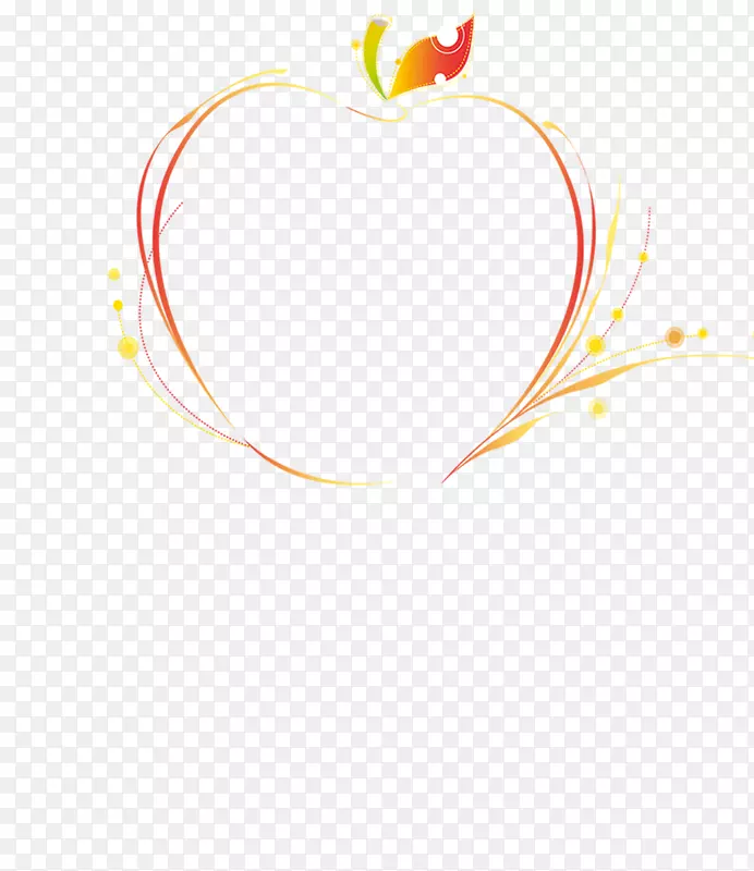 心黄剪贴画-苹果形状对话框