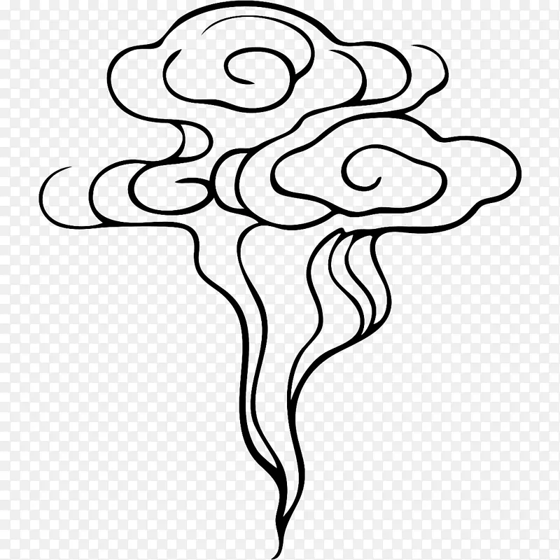 香菇云水蒸气滴-手拉蘑菇，香云，简单笔画
