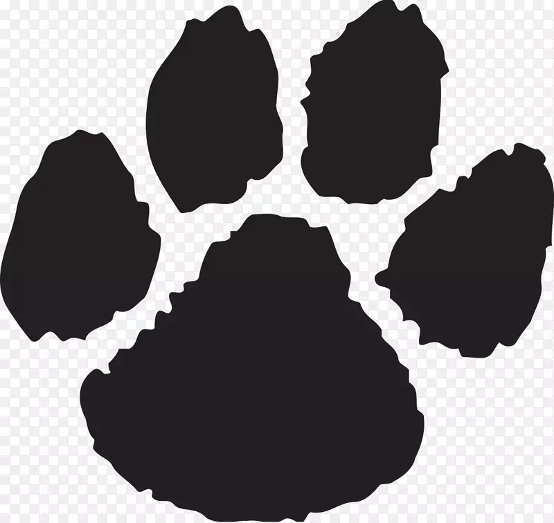 野猫狗爪夹艺术-黑色野猫剪贴画