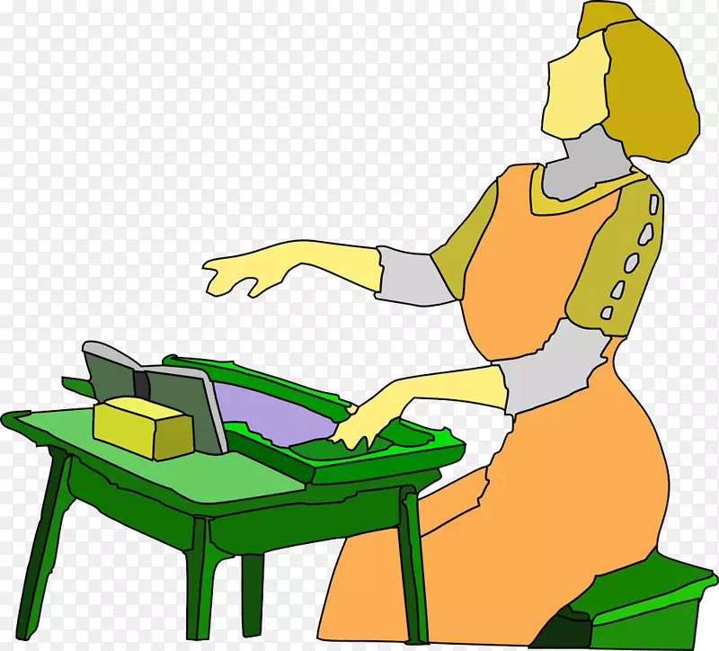 电脑图标，女人剪贴画-女人玩剪影