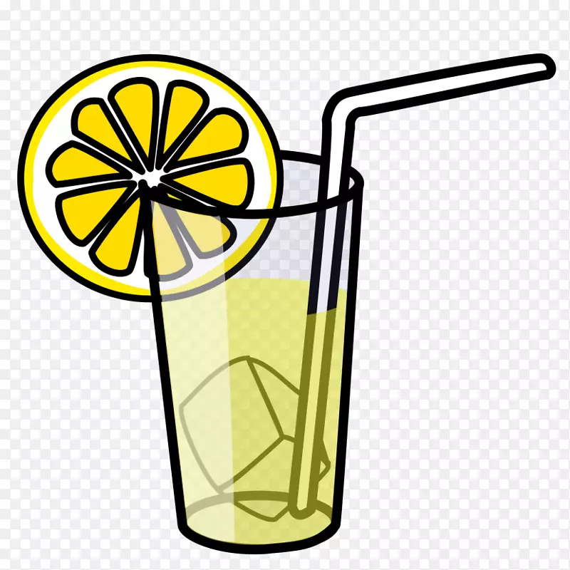 汽水饮料果汁柠檬汁剪辑艺术柠檬剪贴画