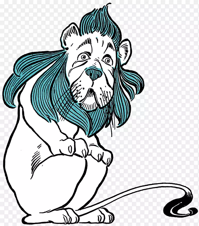 懦弱的狮子，伟大的巫师奥兹锡伍德曼到多萝西狂风-狮子插图