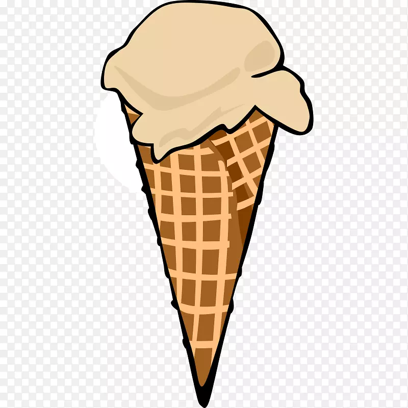 冰淇淋圆锥形圣代草莓冰淇淋-快餐图片