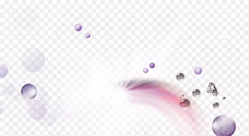 浅眩光紫色圆圈-紫色球体钻石眩光