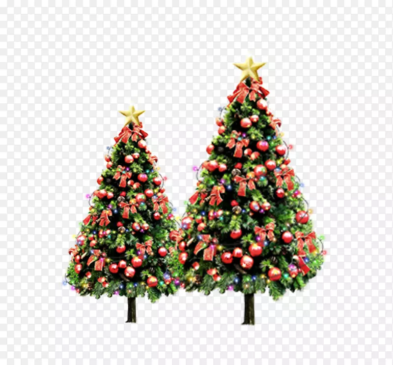 圣诞圣诞树圣诞老人村圣诞颂歌-绿色圣诞树