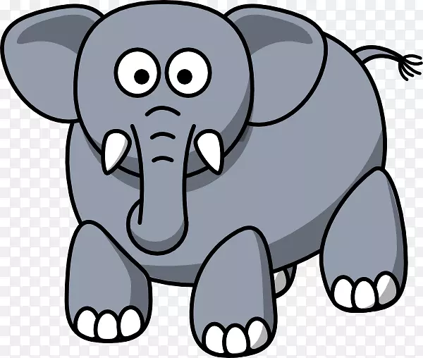 卡通动画大象剪贴画-大象动画