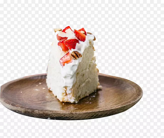 冰淇淋天使食品蛋糕糖霜蛋糕雪纺蛋糕草莓甜点块