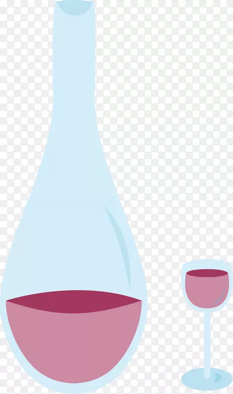 酒瓶插图.果汁瓶和酒杯