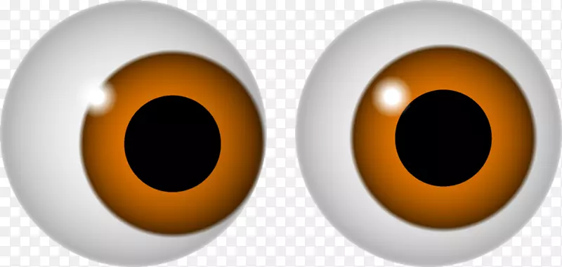 眼睛颜色棕色googly眼睛剪贴画-见剪贴画