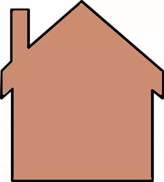 家用电脑图标剪贴画橙色房屋剪贴画