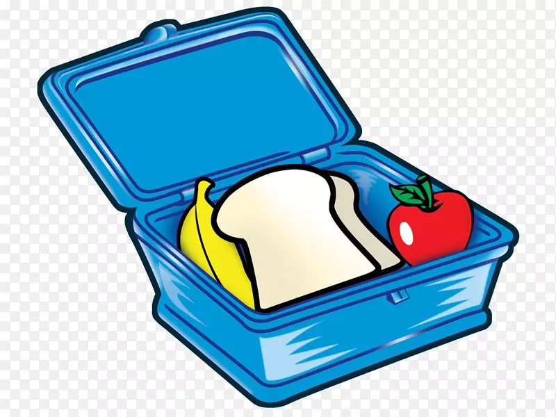 午餐盒-免费剪贴画-卡通午餐盒