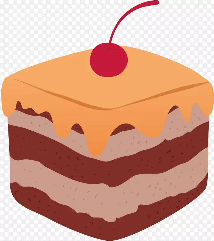 冰淇淋生日蛋糕纸杯蛋糕樱桃蛋糕