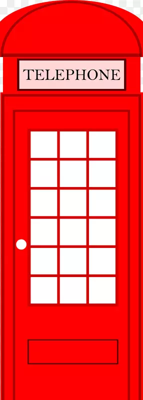 伦敦电话亭红色电话亭剪贴画卡通伦敦剪贴画