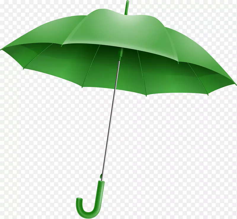 伞夹艺术-绿伞PNG