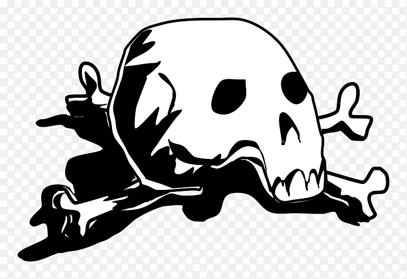 卡拉维拉头骨和十字骨剪贴画-头骨和十字骨免费下载png