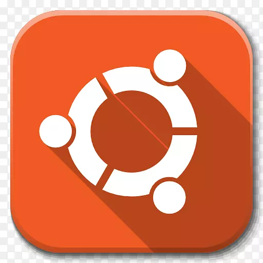 橙色剪贴画-应用程序从这里开始，ubuntu