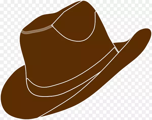 棕色牛仔帽夹艺术画牛仔帽PNG