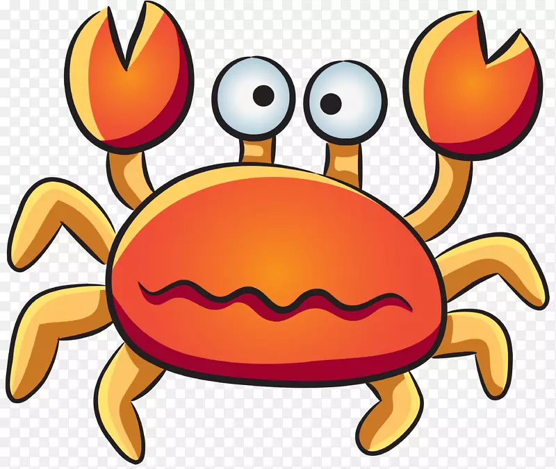 水生动物深海生物剪贴画-螃蟹