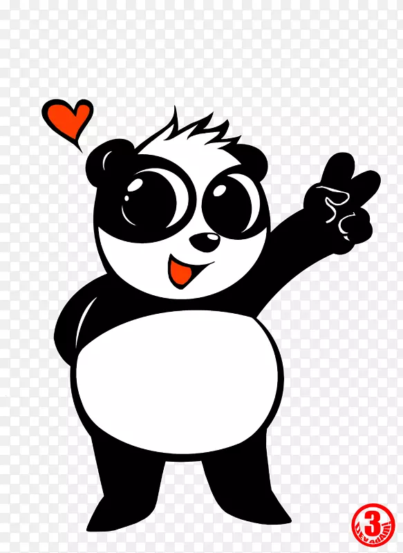 大熊猫小熊画可爱-熊猫
