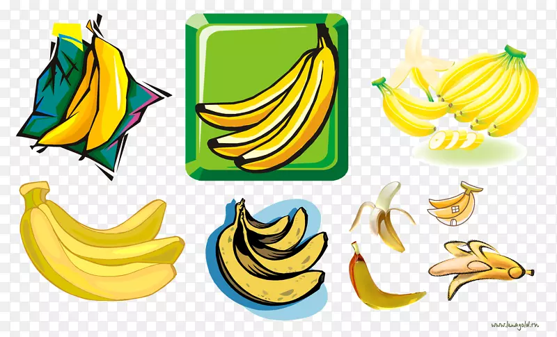 香蕉食品水果剪贴画-香蕉