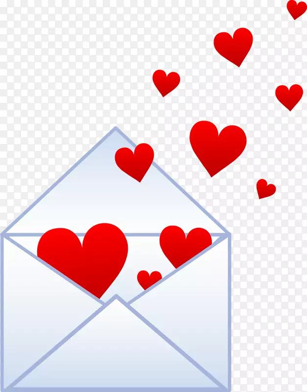 情书情人节心脏剪贴画-情人节邮件剪报