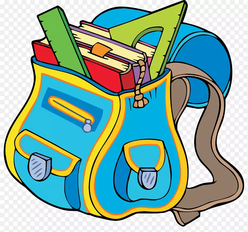 书包背包学校剪贴画-背包