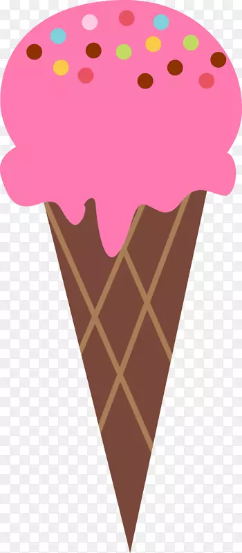 冰淇淋锥巧克力冰淇淋草莓冰淇淋锥