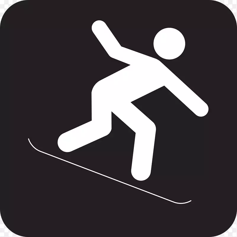 滑雪板滑雪运动剪贴画.滑雪板