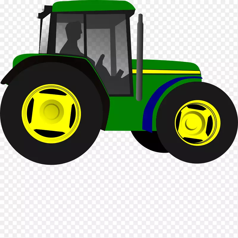 约翰迪尔拖拉机农业剪贴画绿色拖拉机剪贴画
